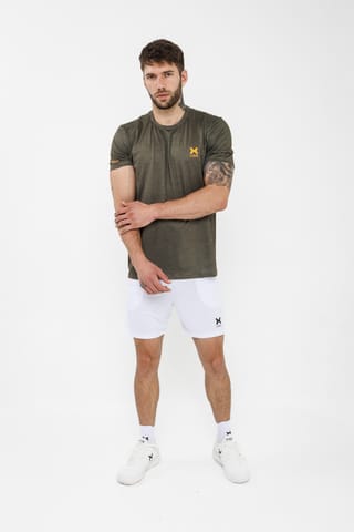 Remera Dryfit California hombre, Jaspeado militar