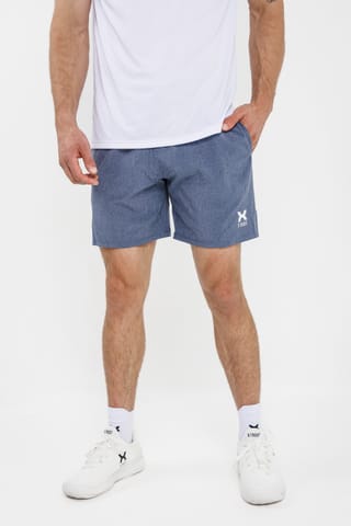 Short Tulum hombre, microfibra elastizada, Marino melange