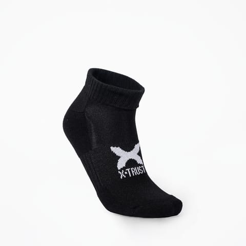 Tripack medias con logo, caña baja, Negro